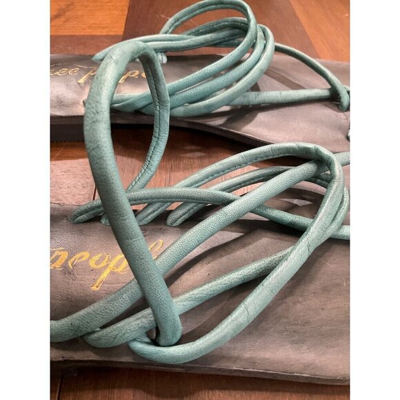 Free People Kayla Soft Strappy Sandals in Pool Blue 38 New with Box Womens - Picture 5 of 15